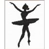LANARTE Kit Punto Croce Contato SAGOMA di Balletto III Decorativi per Pareti ca. 11,5 x 14,5 cm Set Fai da Te Creativo Adulti Ricamo Casa Decor Arte da Parete Kit per Hobby Cross Stitch