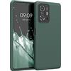 kwmobile Custodia Compatibile con Xiaomi 11T / 11T Pro Cover - Back Case per Smartphone in Silicone TPU - Protezione Gommata - verde muschio