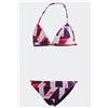 Adidas Junior Ya Aop Bikini Triangolo+Slip Viola/Rosa/Rosso Junior Bimba