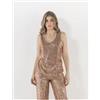 Markup Canotta Paillettes Oro Donna