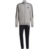 Adidas M 3S Ft Tt Ts Tuta Cotone Garzato Gri Mel/Nera 3S Uomo