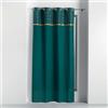 douceur d'Intérieur Morbidezza interna tenda con occhielli 140 x 240 cm cotone tinta unita top metallise artchic blu