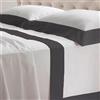 Lisola Set Completo Lenzuola Una Piazza e Mezza, Cotone e Raso, 1 Lenzuolo da Sopra 180x290cm + Lenzuolo da Sotto 120x200x30cm + 1 Federa 80x50cm, Made in Italy, Modello: Diamante, Grigio Scuro