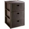 Stefanplast Elegance Cassettiera Salvaspazio 3 Cassetti, Polipropilene, Colore Moka, cm 40x37x60 h