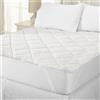 Intrecci Topper Una Piazza E Mezza, Topper Imbottito 125x195 cm, Effetto Sherpa Lana di Pecora, Lavabile in Lavatrice, Anallergico, con Angoli Elastici, più Comfort per il Letto, Sonno Confortevole.