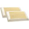 EVERGREENWEB MATERASSI & BEDS Evergreenweb - Coppia Cuscini Memory Foam, Modello Saponetta Air Massage Alti 12 cm, Doppia Fodera Silver e Cotone Naturale, Guanciali Letto Ideali per Cervicale, Traspiranti Termosensibili Antiacaro