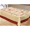 LARA MORADA TOVAGLIA COPRITAVOLO NATALIZIO da TAVOLA Linea Prestige in Tessuto GOBELIN in Cotone con Stampa PIAZZATA ED Inserti in Oro (Xmas, 6 POSTI)