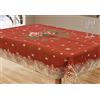 LARA MORADA TOVAGLIA COPRITAVOLO NATALIZIO da TAVOLA Linea Prestige in Tessuto GOBELIN in Cotone con Stampa PIAZZATA ED Inserti in Oro (Noel, 12 POSTI)