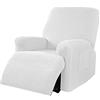 IlGruppone Il Gruppone Passione Casa Copripoltrona Jacquard Elasticizzato per Poltrona reclinabile Relax con Tasche copridivano salvadivano - Bianco
