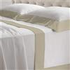 Lisola Set Completo Lenzuola Una Piazza e Mezza, Cotone e Raso, 1 Lenzuolo da Sopra 180x290cm + Lenzuolo da Sotto 120x200x30cm + 1 Federa 80x50cm, Made in Italy, Modello: Diamante, Sabbia