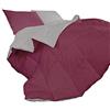 IlGruppone Piumino Invernale Caldo piumone 3 Misure Double Face Microfibra Anallergico - Bordeaux/Panna - 1 Piazza e Mezza