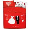 Bassetti Completo letto copriletto Home innovation MATRIMONIALE Art. LOVE IS A COUPLE