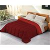 BANZAII TEXTILE INNOVATOR ONLINE Banzaii Trapunta Invernale in Ecopiuma Double Face Super Soft Una Piazza e Mezza 220x260 cm Bordeaux/Rosso
