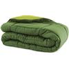 Carillo Trapunta caldissima piumone anallergico Singolo una piazza - bicolor N363 VERDE SCURO-VERDE