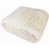 BANZAII TEXTILE INNOVATOR ONLINE Banzaii Coperta Calda e Morbida - Plaid per Divano con Retro in Pelliccia 130x160 cm Helsinki Panna