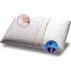 GEEMMA s.r.l. Cuscino Memory Foam Rigido ma Avvolgente, Modello saponetta e cervicale, Alto 12 cm per 40x70 cm con Tessuto in Cotone SFODERABILE