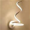 Partenopeautensili® Lampada da parete LED Applique con design moderno a Spirale ideale per camera da letto corridoio salone hotel B&B 12W 960Lm IP20 230V Elegante By Universo (Caldo 3000K)