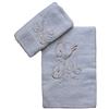 RICAMI FIORENTINI BALDI Asciugamani INIZIALI Ricamate, Set 2 Pezzi Spugna da Bagno, Viso+OSPITE, Asciugamani cifrati in Spugna di Cotone 100% Made in Italy (Lettera K)