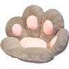 Leeppyton Cuscino per sedile a forma di zampa di gatto, per divano, sedia da ufficio, caldo, delicato sulla pelle, colore: verde, 70 x 80 cm