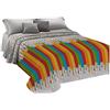 PELLECCHIA COLORI Copriletto Primaverile Estivo in Piquet, Made in Italy | Coperta Letto Cotone Jacquard Matitoni Arancione, Matrimoniale (260 x 280)