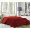 BANZAII TEXTILE INNOVATOR ONLINE Banzaii Trapunta Invernale, calda e morbida - Piumone da 350 gr/mq - Microfibra manopesca - Traspirante, Anallergica - Prodotta in Italia - Una Piazza e Mezza 220x260 cm Bordeaux/Rosso