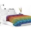 PELLECCHIA COLORI Copriletto Matrimoniale Primaverile Estivo Piquet, Made in Italy | Coperta Letto Matrimoniale Cotone Leggera Fantasia Arcobaleno | Lenzuolo Copriletto Leggero | Multicolore , Matrimoniale (260 x 280))