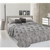 PELLECCHIA COLORI Telo Copriletto Primaverile Estivo In Piquet |Made In Italy | Ideale Come Telo Arredo, Coperta Salva Letto 2 Piazze Cotone Jacquard Fantasia Mongolfiere e Città | Beige, Matrimoniale (260 x 280)