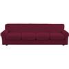 BANZAII TEXTILE INNOVATOR ONLINE Banzaii Copridivano 4 Posti + 4 Cuscini, Bielastico, Antimacchia, Bordeaux Made in Italy
