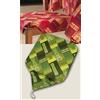 Confezioni Giuliana 6 COPRISEDIA con Aletta PACHWORK POUFF Quadrato Sedia Cucina Moderno (Verde)