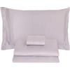 Laura Biagiotti Completo Letto Matrimoniale Artemisia Lenzuola Due Piazze Maxi 100% Puro Raso di Cotone con Orlo a Giorno 2 Federe + sopra + sotto con Angoli (Rosa)