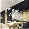 Sesamall Lampadario LED a Sospensione 48W 3 Anelli Sospesi Cerchi dal Design Moderno 60x60x100 cm (Bianco Freddo) Lampadario soggiorno moderno porta lampada da soffitto lampadari moderni a sospensione