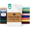 Utopia Bedding Lenzuolo con Angoli Una Piazza - 90x200cm - Bianco - Microfibra di Poliestere Spazzolato - Lenzuolo Sotto con Angoli Elasticizzato