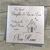White Cotton Cards Handmade New Home card, Daughter & son-in-law - Codice ss252-ds