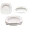 KM · Living - Set di 6 piatti fondi in plastica riutilizzabili, bianco crema, 20 cm, Made in Germany/infrangibili/senza BPA, lavabili in lavastoviglie e adatti al microonde