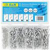 S&R Set di 410 Rivetti Ciechi in Alluminio, Kit Rivetti 2,4 x 6 mm, 3,2 x 6 mm, 3,2 x 8 mm, 4 x 6 mm, 4 x 8 mm, 4,8 x 10 mm. Assortimento Rivetti per Pinza Rivettatrice Manuale.