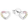 Prinzessin Lillifee Principessa Lillifee - Orecchini da Ragazza in Argento 925 - con Zircone - Orecchino a Perno a Cuore