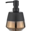 Wenko Brandol-Dispenser per Sapone Liquido, capacità 0,45 l, Ceramica, Nero, 9.8 x 14.1 x 9.8 cm