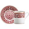 GINORI 1735 Tazza Caffè Con Piatto Impero Labirinto Scarlatto