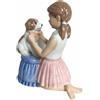 ROYAL COPENHAGEN Statuina Bambina Con Cane