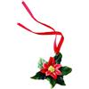 FRANZ PORCELAIN Pendaglio Poinsettia Holiday Greetings