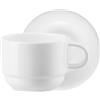 ARTHUR KRUPP Set 6 Tazzine Impilabili Con Piattino Neve
