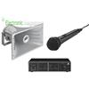 MONACOR KIT VENDITORE AMBULANTE AMPLIFICATORE + TROMBA 40 WATT + MICROFONO