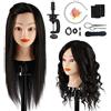 TopDirect 18 Testa di manichino con 70% veri capelli per parrucchiere, Testina Parrucchiere Testa Studio Manichino Cosmetologia Formazione Pratica Modello Capelli con Morsetto, Accessori per Capelli