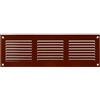 Vent Systems Griglia di ventilazione marrone con griglia per insetti, 300 x 100 mm, per riscaldamento e ventilazione, per interni ed esterni, senza viti