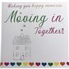 White Cotton Cards Wishing You Happy Memories Moving In Together!! Biglietto di casa fatto a mano nuovo N54