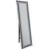 MirrorOutlet Tripla smussatura grande veneziana Cheval autoportante nero e specchio 150 x 40 cm YC123 senza cornice