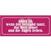 Schatzmix Blechschild Spruch Glück Ist Metallschild Wanddeko 27x10 cm Tin Sign Targa di Metallo da Parete, Lamiera, Multicolore