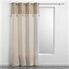 Douceur d'Intérieur, New Sultan - Tenda con occhielli (140 x 240 cm), in policotone, finitura metallizzata e nappa, colore: naturale