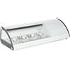Ristoattrezzature Modello: 103672341021006,Vetrina frigo sushi 113,1x45x33h cm 4 gn 1/3 refrigerata da banco bianca con vetro frontale curvo apribile e motore incorporato