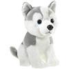 Heunec 278172 - Peluche a Forma di Cane, 18 cm, Colore: Grigio/Bianco